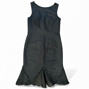 Vtg Carol Peretz 100%‎ Silk Black Mermaid Formal Dress Gown Sz 10
